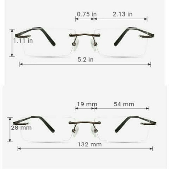 @sueindy💎 Rimless Celebrity Eyewear - Picture 5 of 7